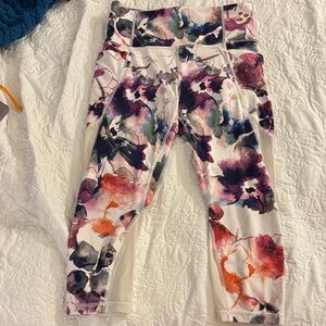Athleta Women's Floral Print Leggings - Multicolor